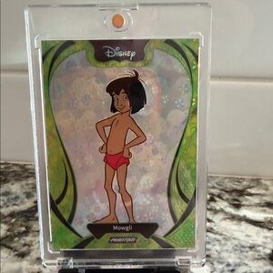 Disney Holographic Mowgli Card - Green Border, Red Shorts #346/395